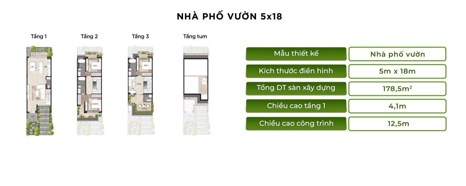 Nhà phố vườn — hình 5