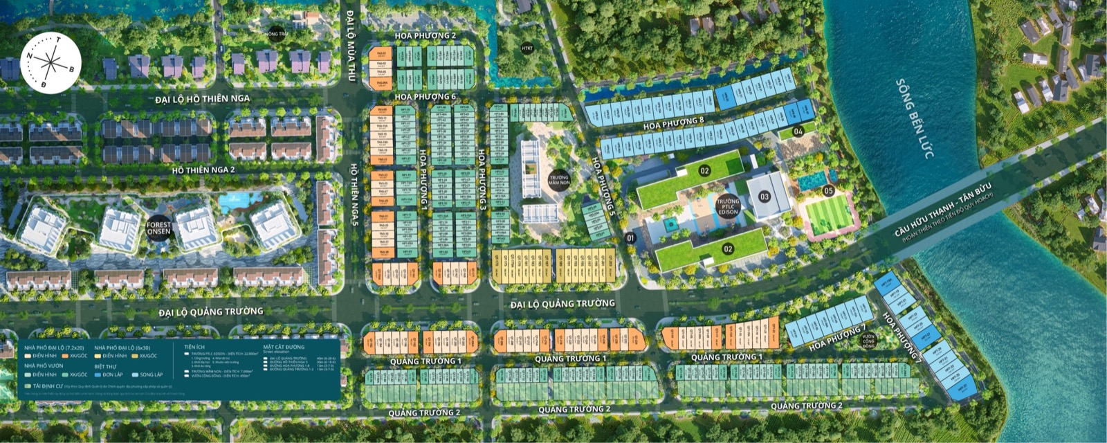 Mặt bằng tổng thể phân khu Rừng Phượng