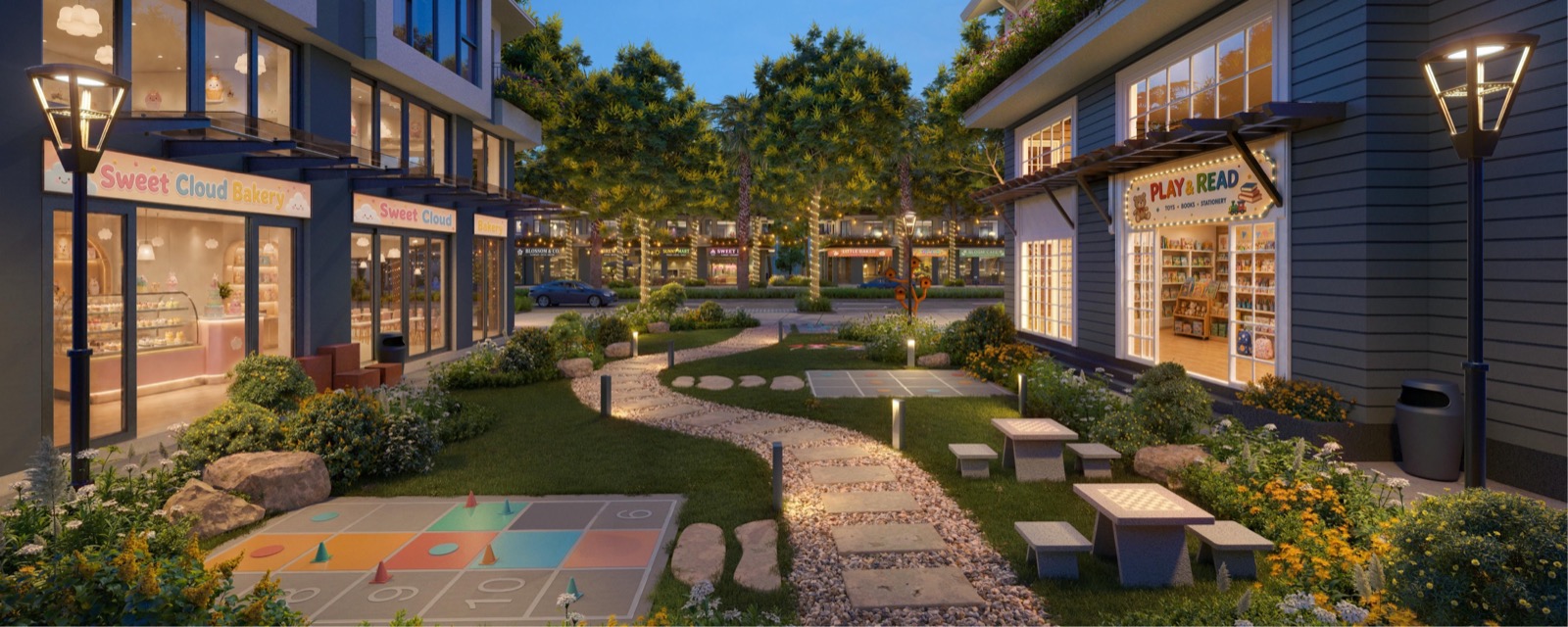 Vườn nội khu cây xanh