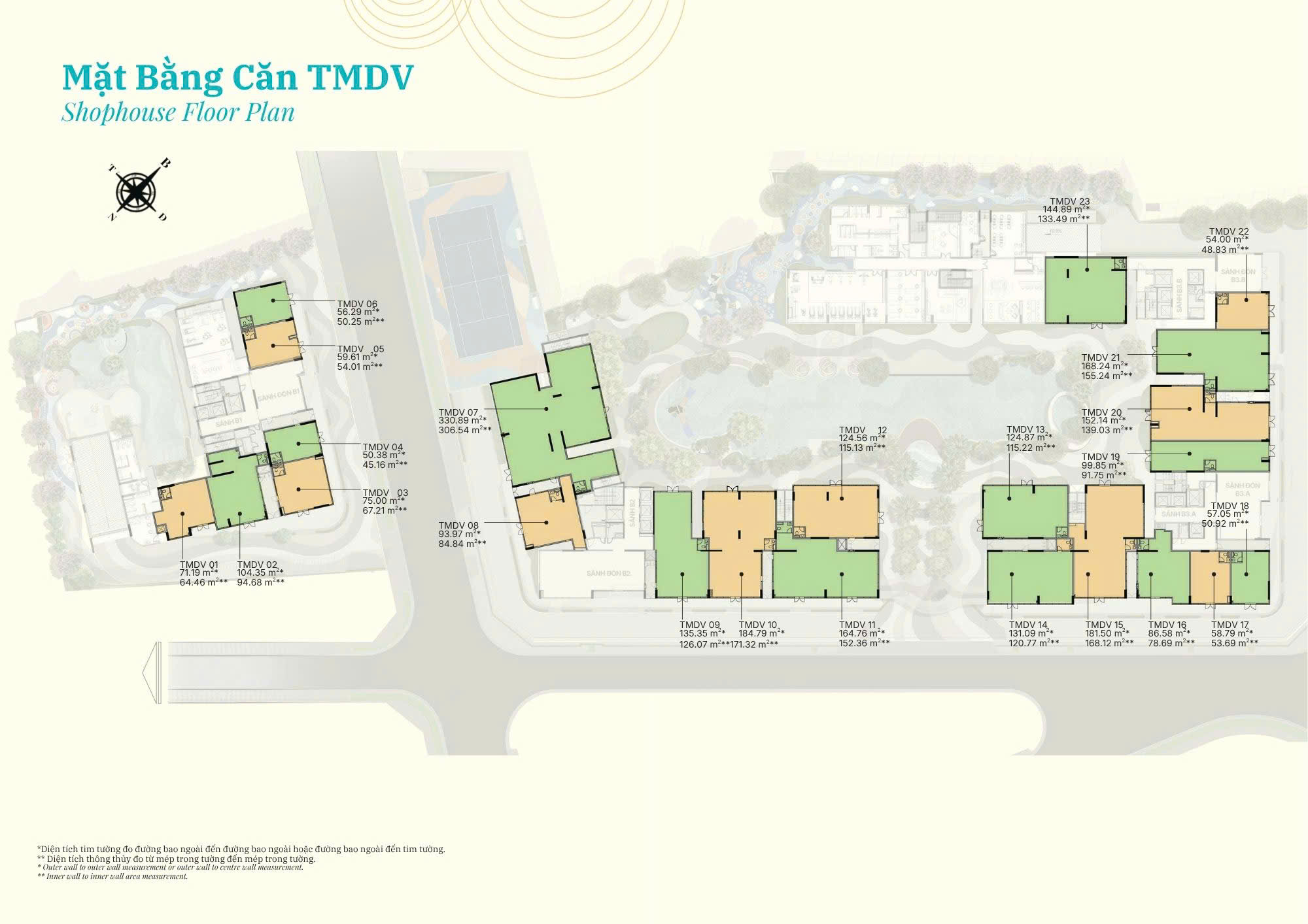 Shophouse TMDV tầng trệt