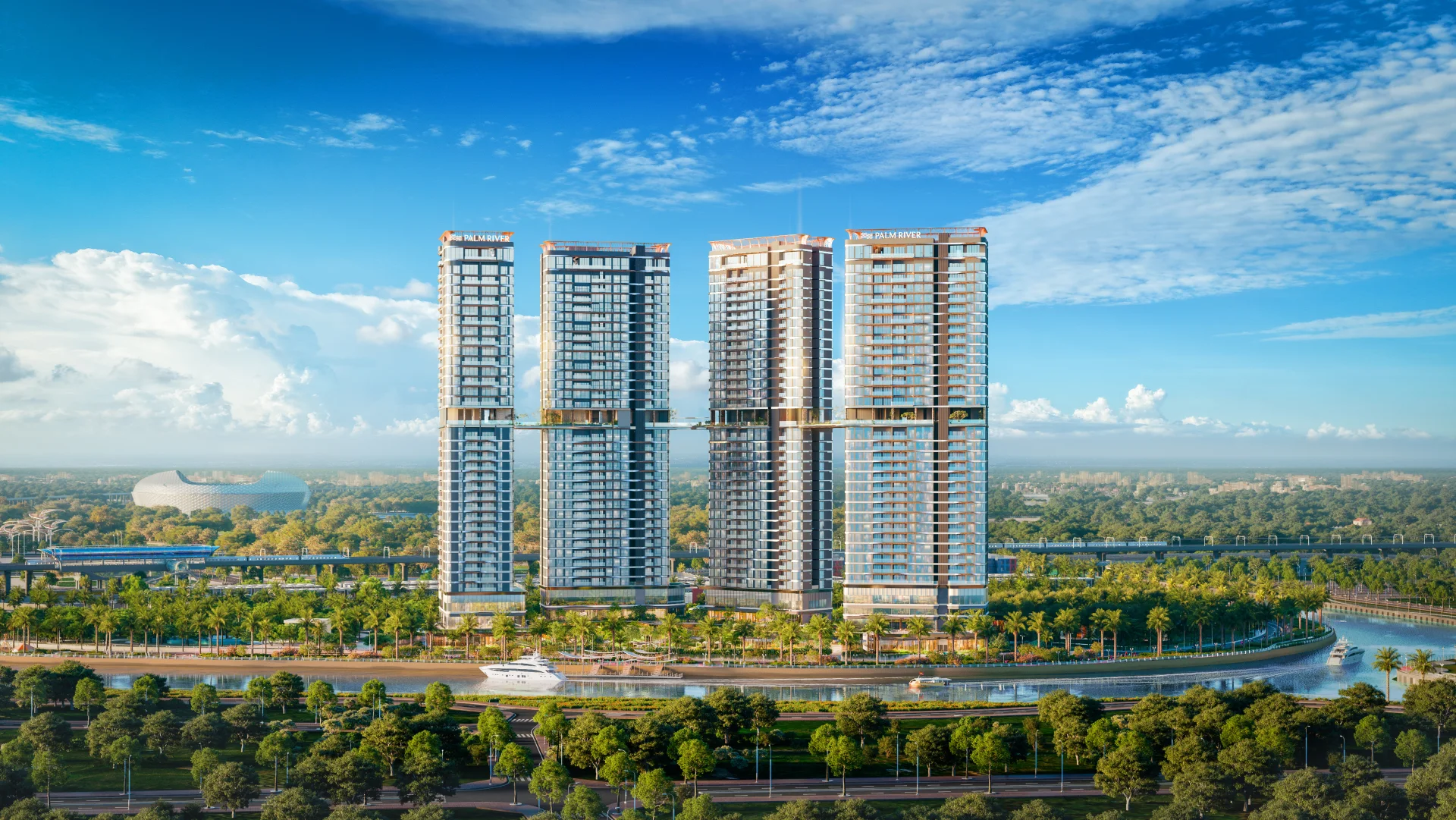 Palm River phối cảnh tổng thể ven sông